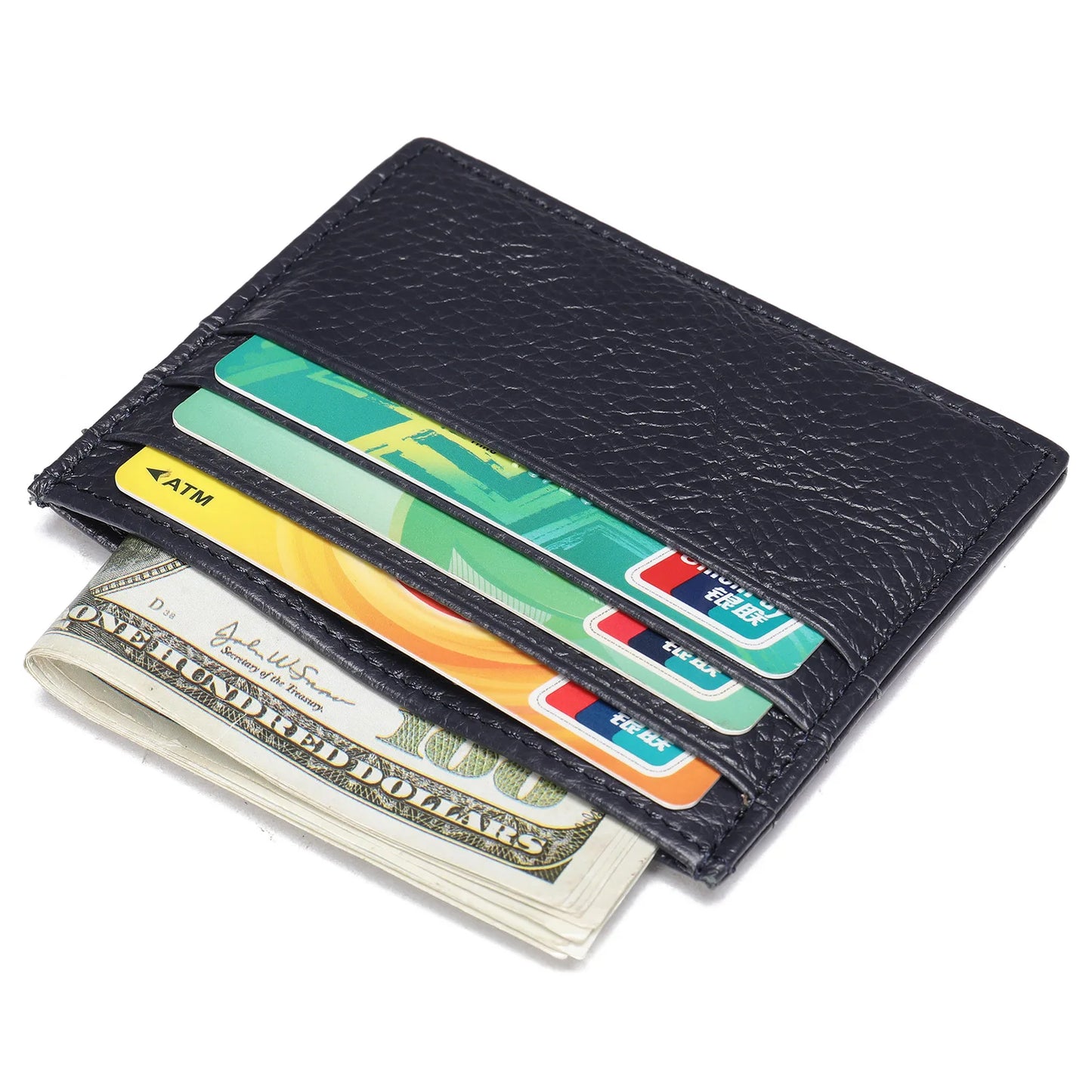 Men's Genuine Leather Card Holder Simple thin women Credit Card wallet Multi-Card Slot Top Layer Cowhide wallet case