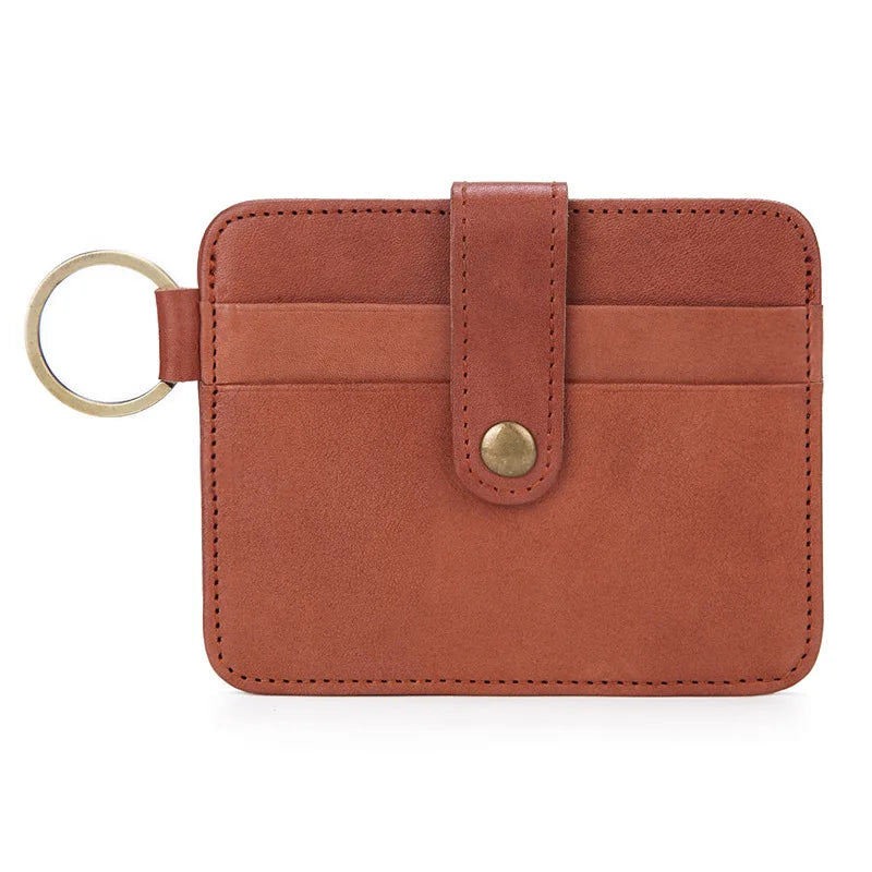 Genuine leather men's and women's card wallet ENGLAND STYLE multi-card slots top layer real leather wallet